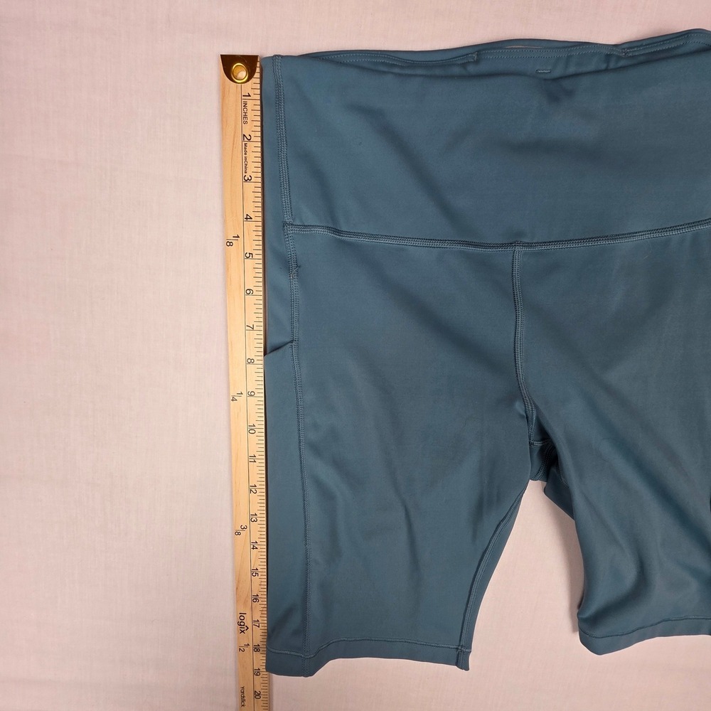 Athleta Ultimate Stash Pocket 9" Biker Shorts M Teal Womens High Rise Athletic - Picture 5 of 8